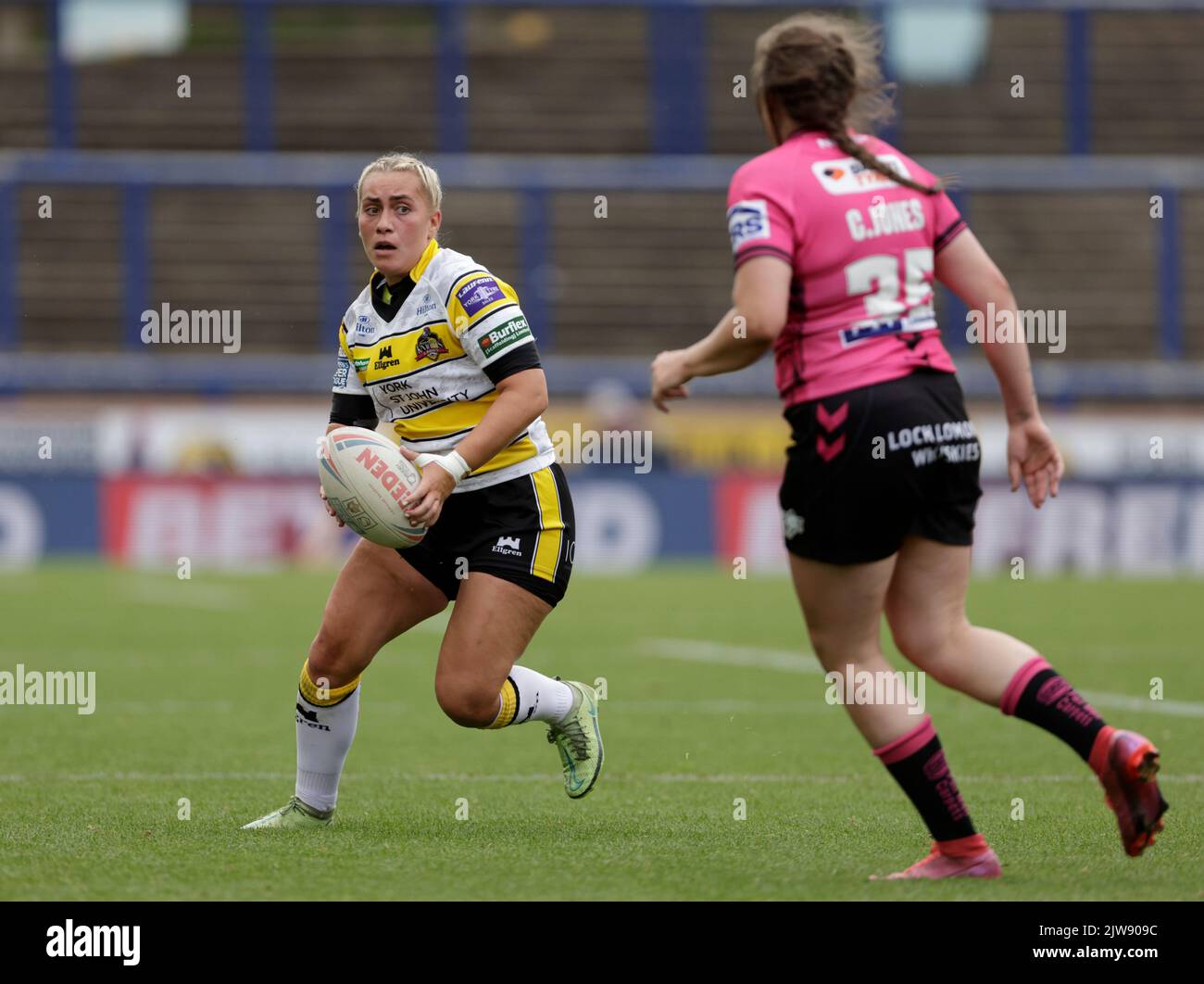 York City Knights’ Liv Whitehead in action during the Betfred Women's Super League Semi Final at Headingley Stadium, Leeds. Picture date: Sunday September 4, 2022. Stock Photo