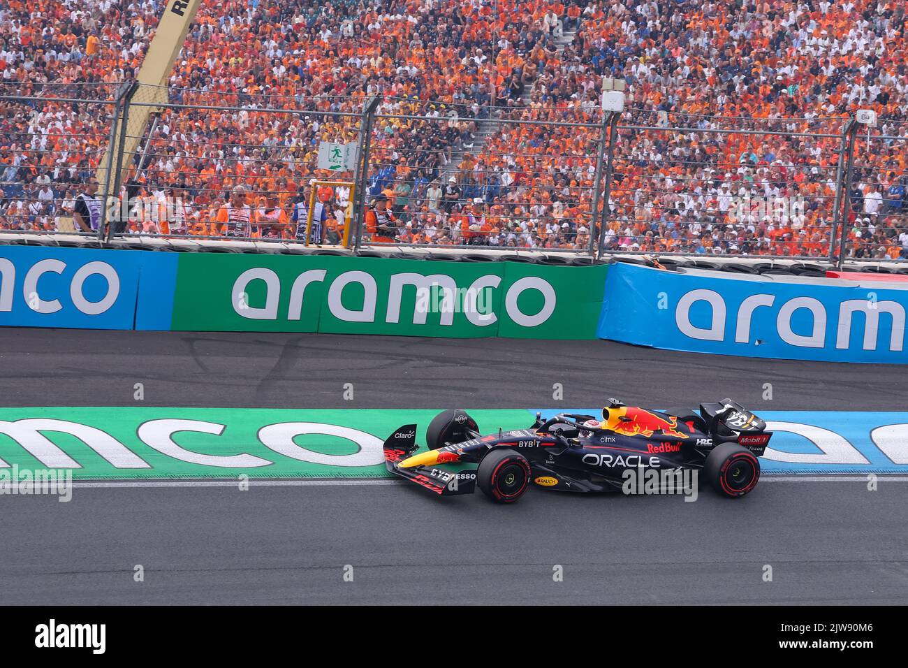 ZANDVOORT, NETHERLANDS - SEPTEMBER 4:  during the Race ahead of the Formula 1 Dutch Grand Prix at Cicuit Zandvoort on September 4, 2022 in Zandvoort, Netherlands (Photo by Marcel ter Bals/Orange Pictures) Stock Photo