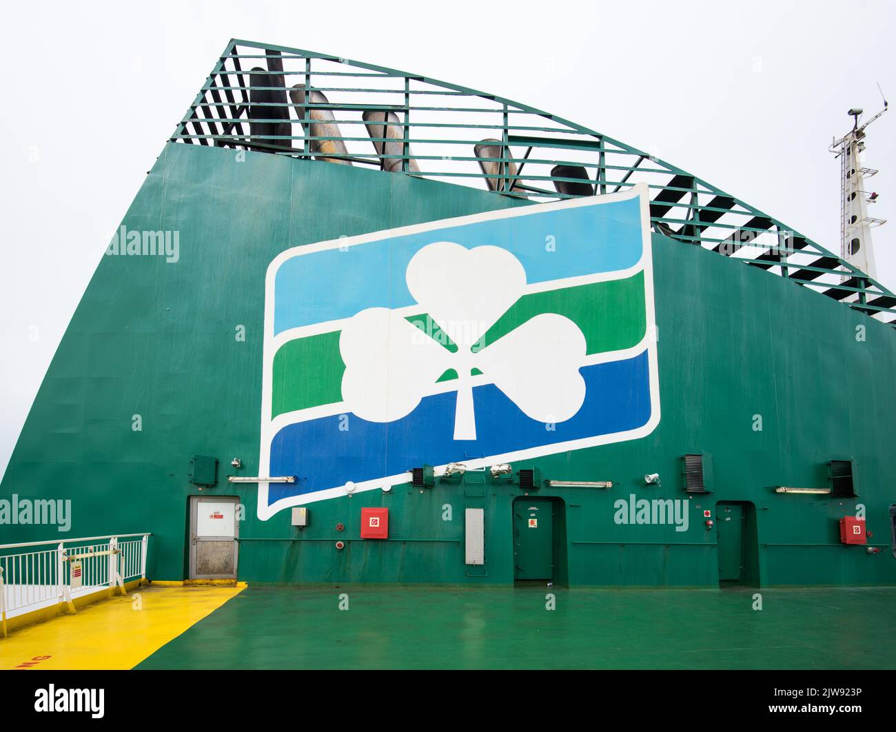 Irish Ferries a transport company that operates passenger and freight services between Holyhead in Anglesea & Ireland Stock Photo