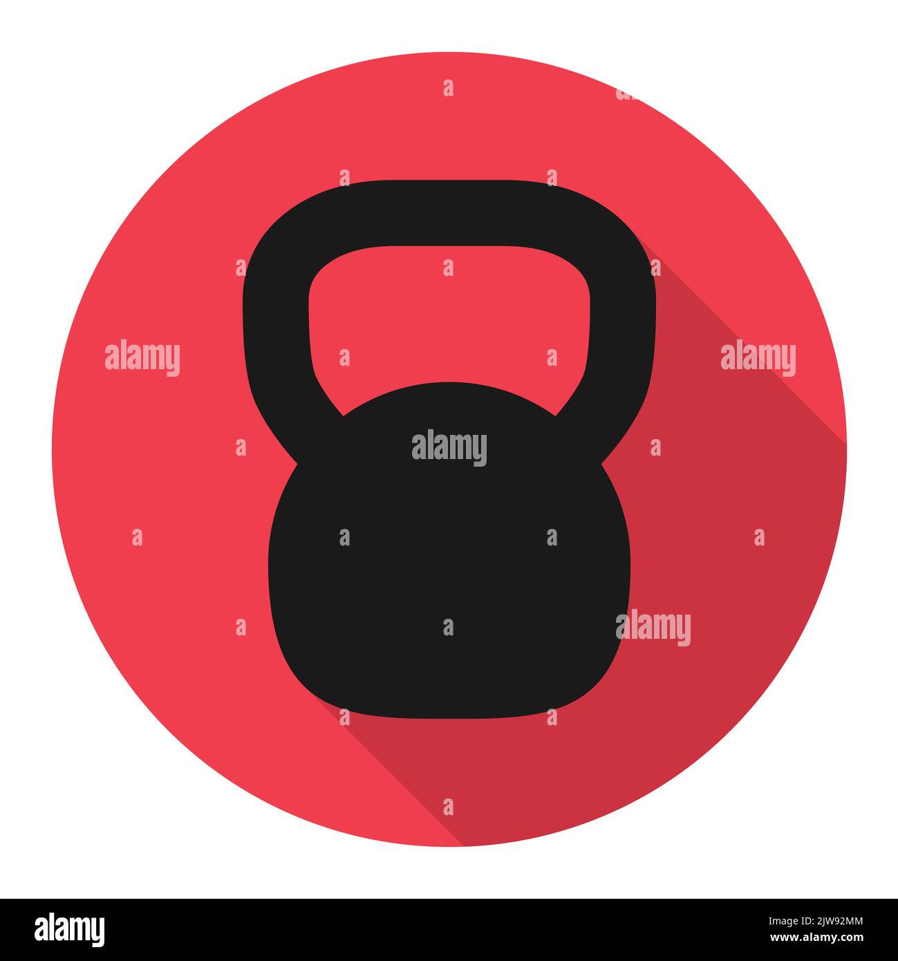 Kettlebell icon, fitness sport symbol, iron equipment vector ...