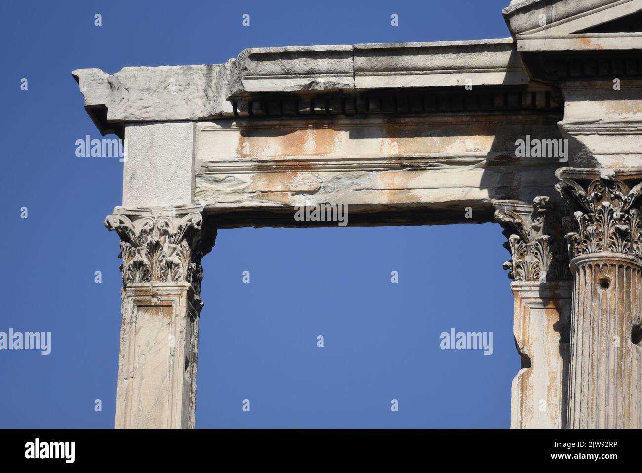 Doric columns and pediment made out of Pentelic marble part of Athena ...