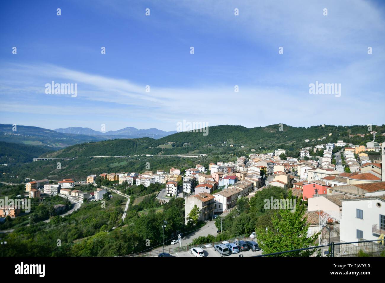 Panoramic view of Calitri, a picturesque village in the province of