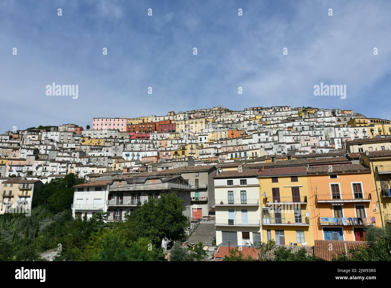 Panoramic view of Calitri, a picturesque village in the province of