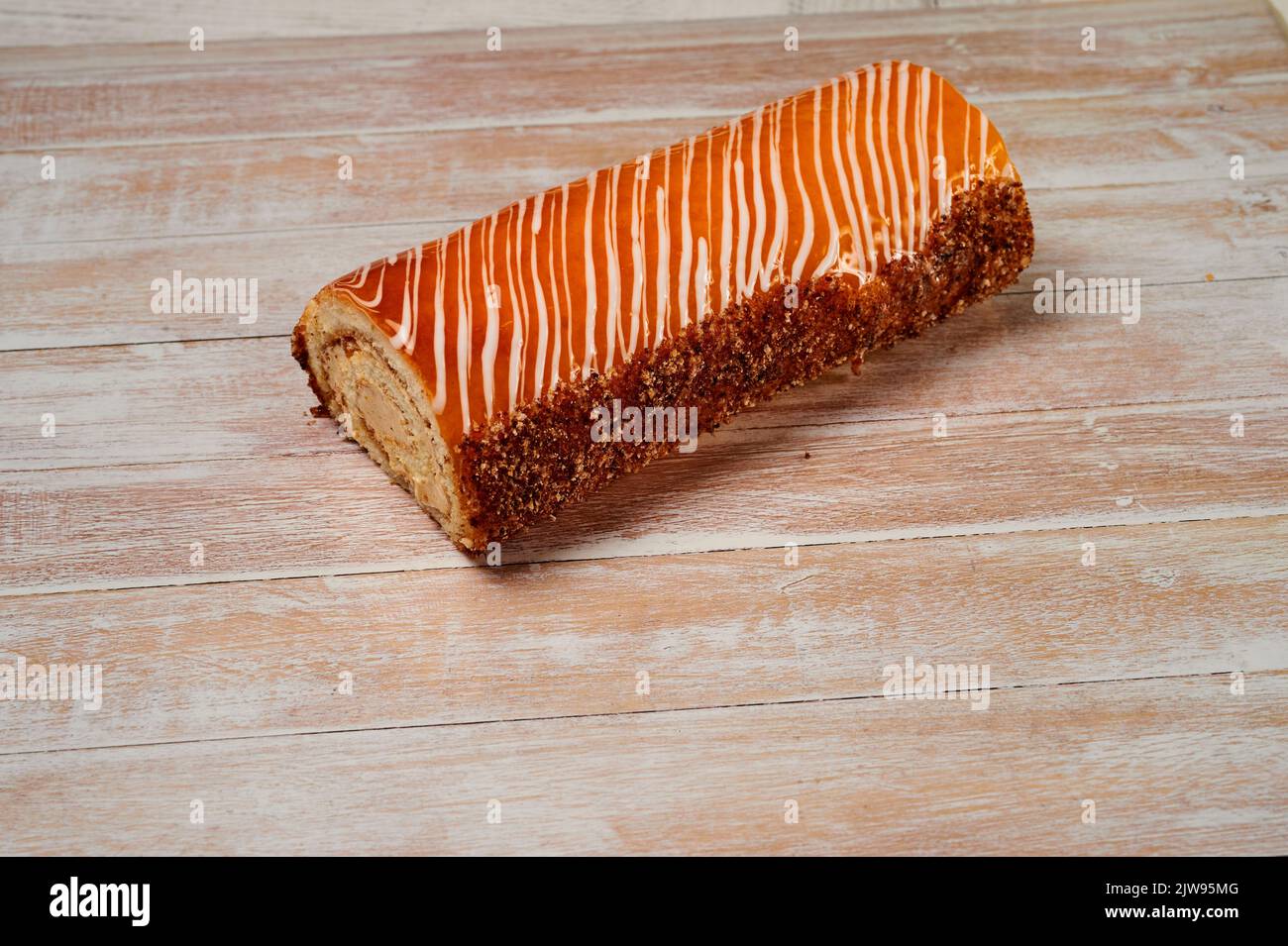 swiss chocolate roll, roll, cream roll, swiss log. Sold in a