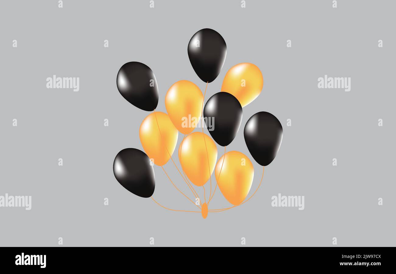 Balloon set isolated on transparent background Stock Vector Image & Art ...