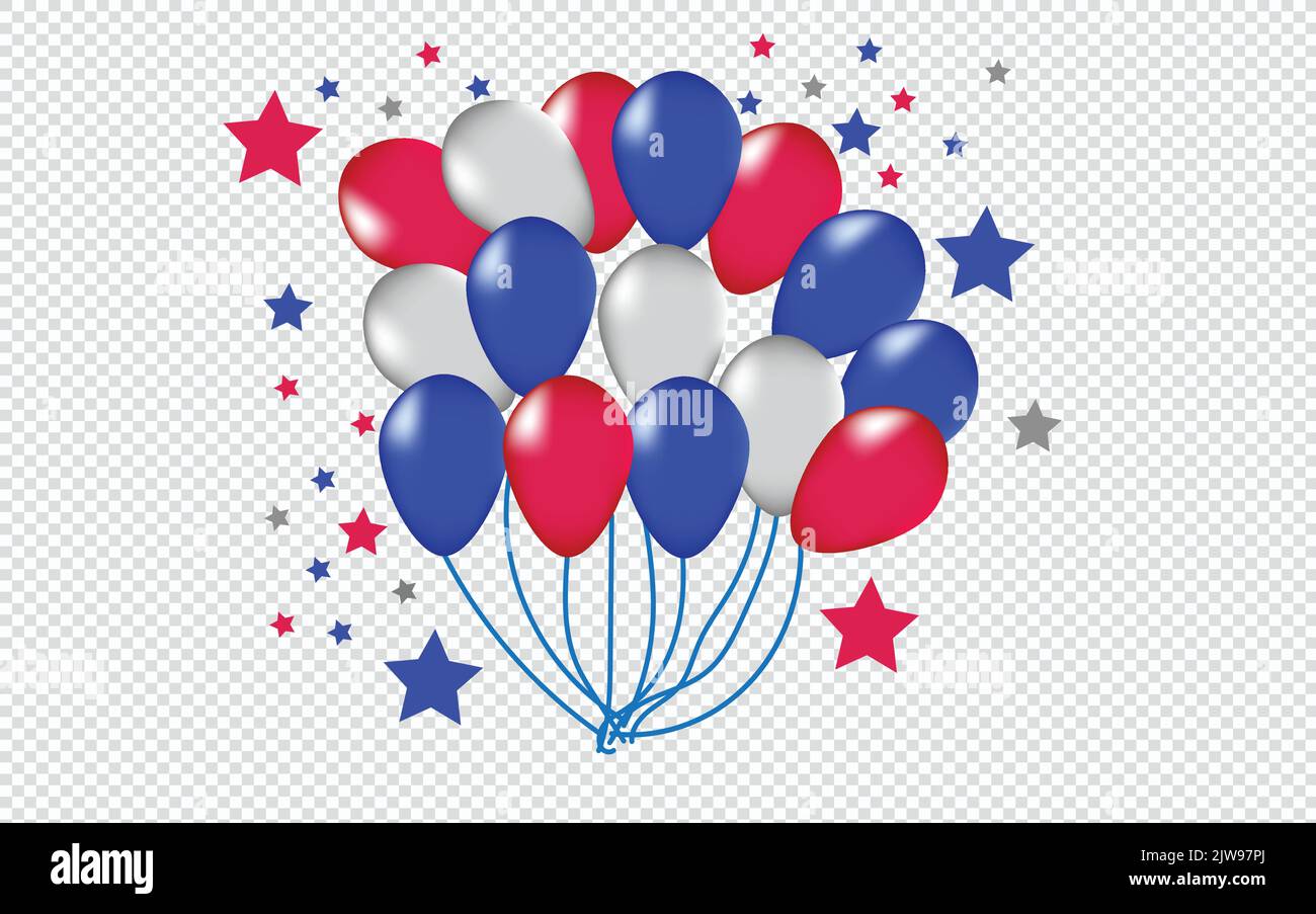 Balloon set isolated on transparent background Stock Vector Image & Art ...