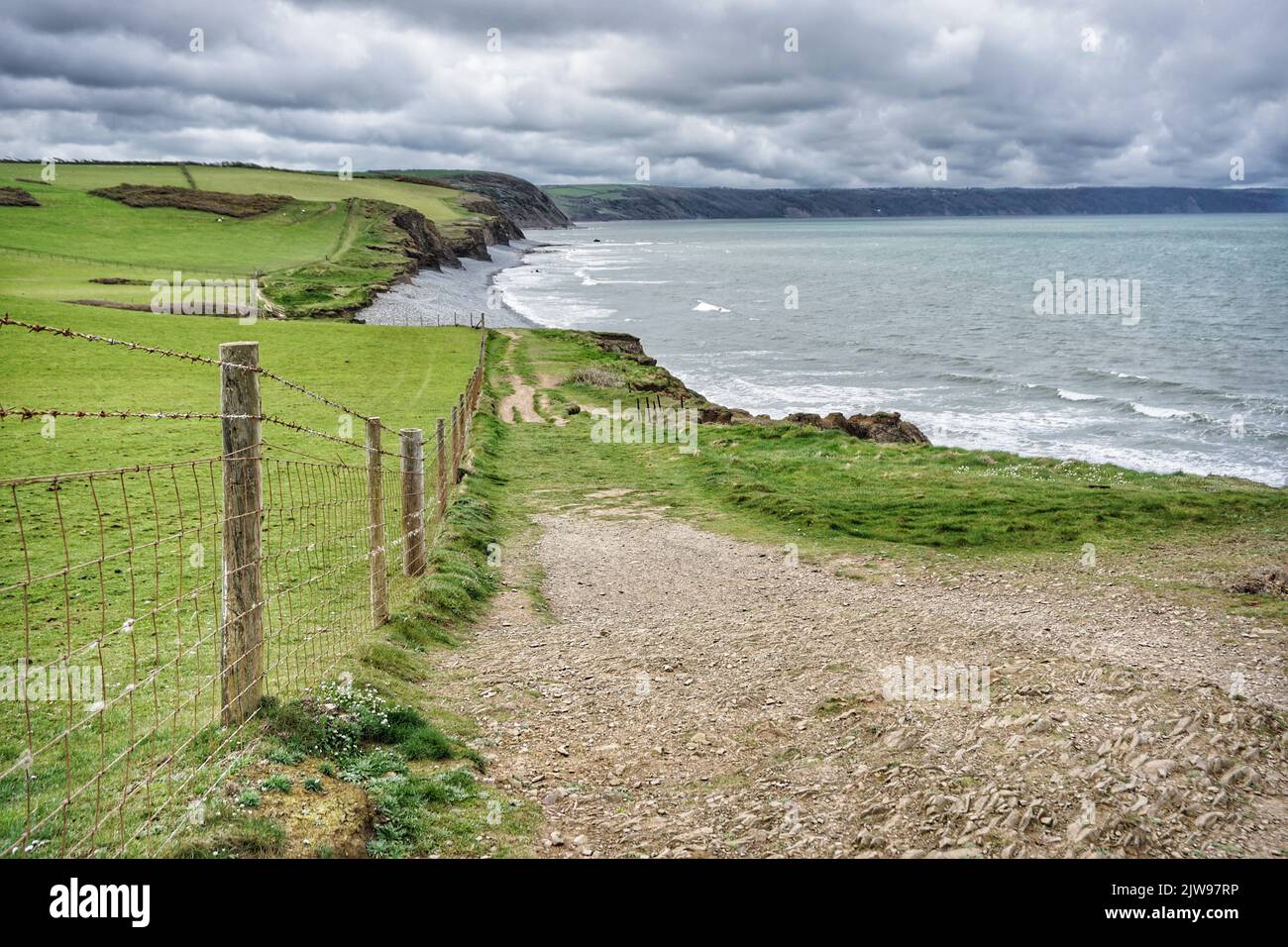 Norht Devon Coast path Stock Photo