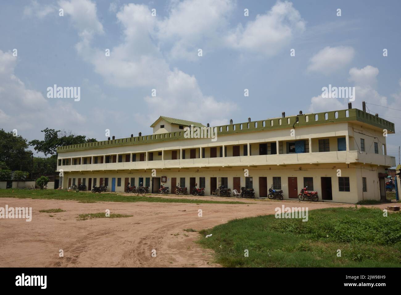 Service building of potato cold storage. West Bengal, India Stock Photo