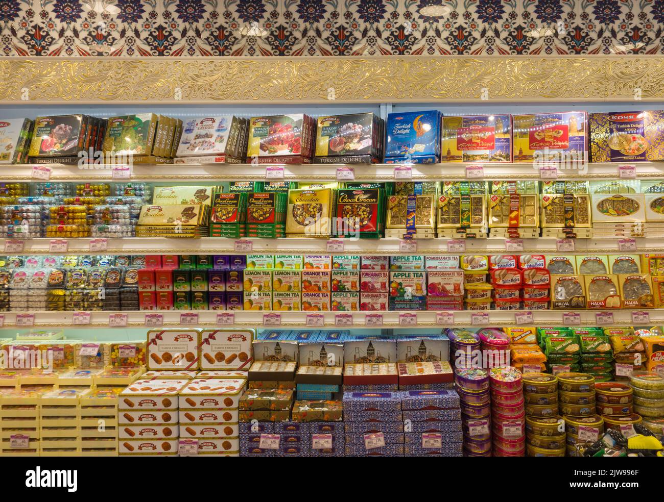 Istanbul, Turkey - 10, March 2022: front of store selling Turkish sweets Stock Photo