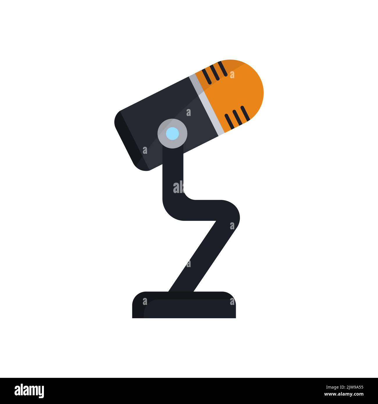 Microphone icon. Icon related to electronic, technology. Flat icon style. Simple design editable Stock Vector