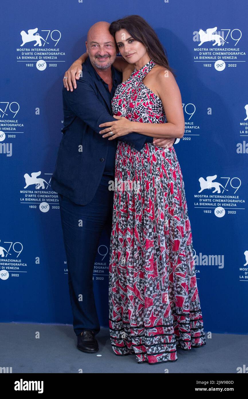 Emanuele Crialese and Penelope Cruz attending the L'Immensita Photocall
