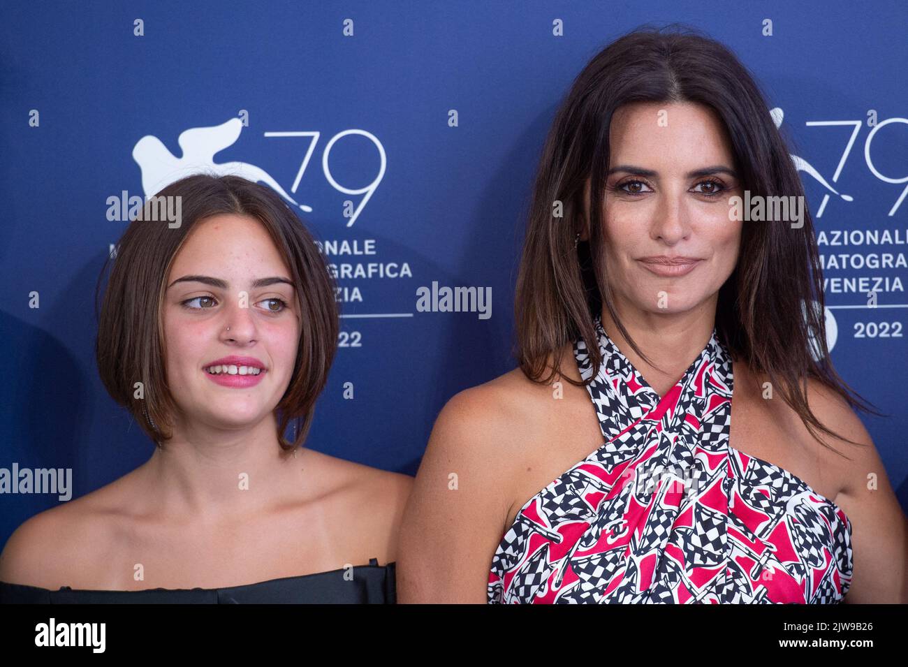 Luana Giuliani and Penelope Cruz attending the L'Immensita Photocall
