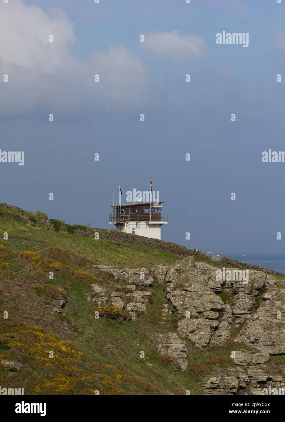 Bass Point Coastwatch Station, Lizard, Cornwall, UK.  Manned by the National Coastwatch Institution. Stock Photo