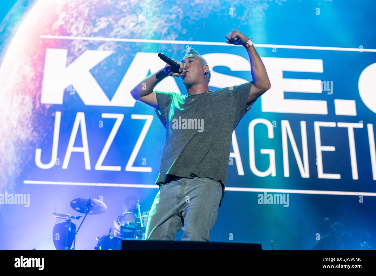 Spanish artist Kase.O and Jazz Magnetism perform live at Vive Latino