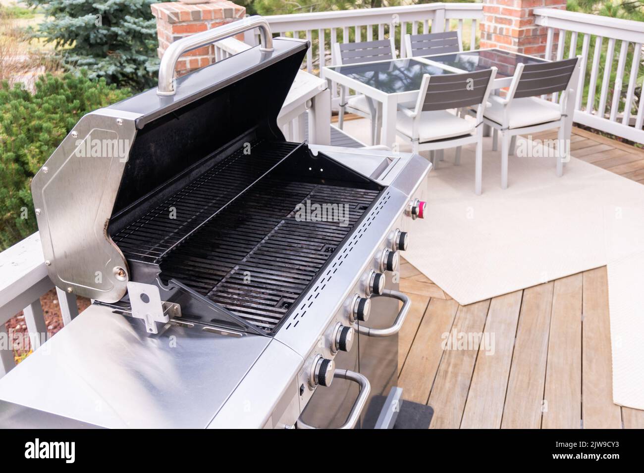 Outdoor gas grill Stock Photo - Alamy