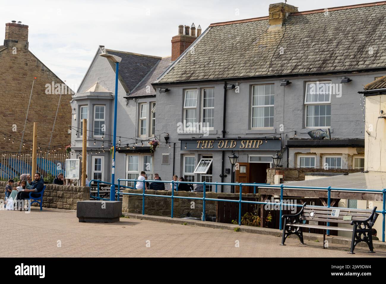 The Old Ship a traditional pub on the promenade at Newbiggin by the