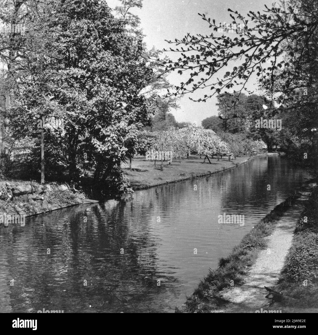 View of the Kromme Rijn in the Amelisweerd estate in Bunnik Stock Photo ...