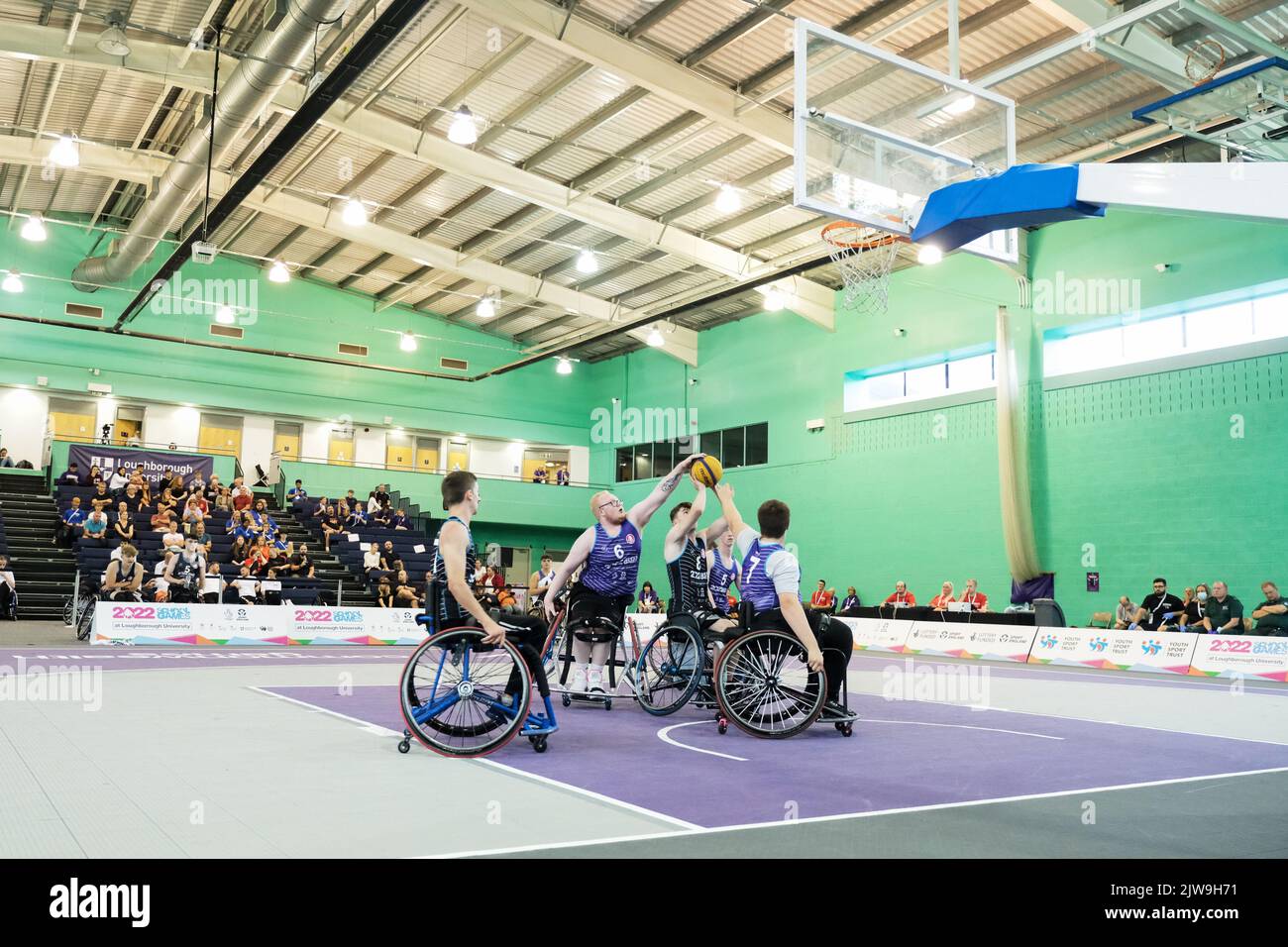 Wheelchair basketball action on Day Four of the School Games National