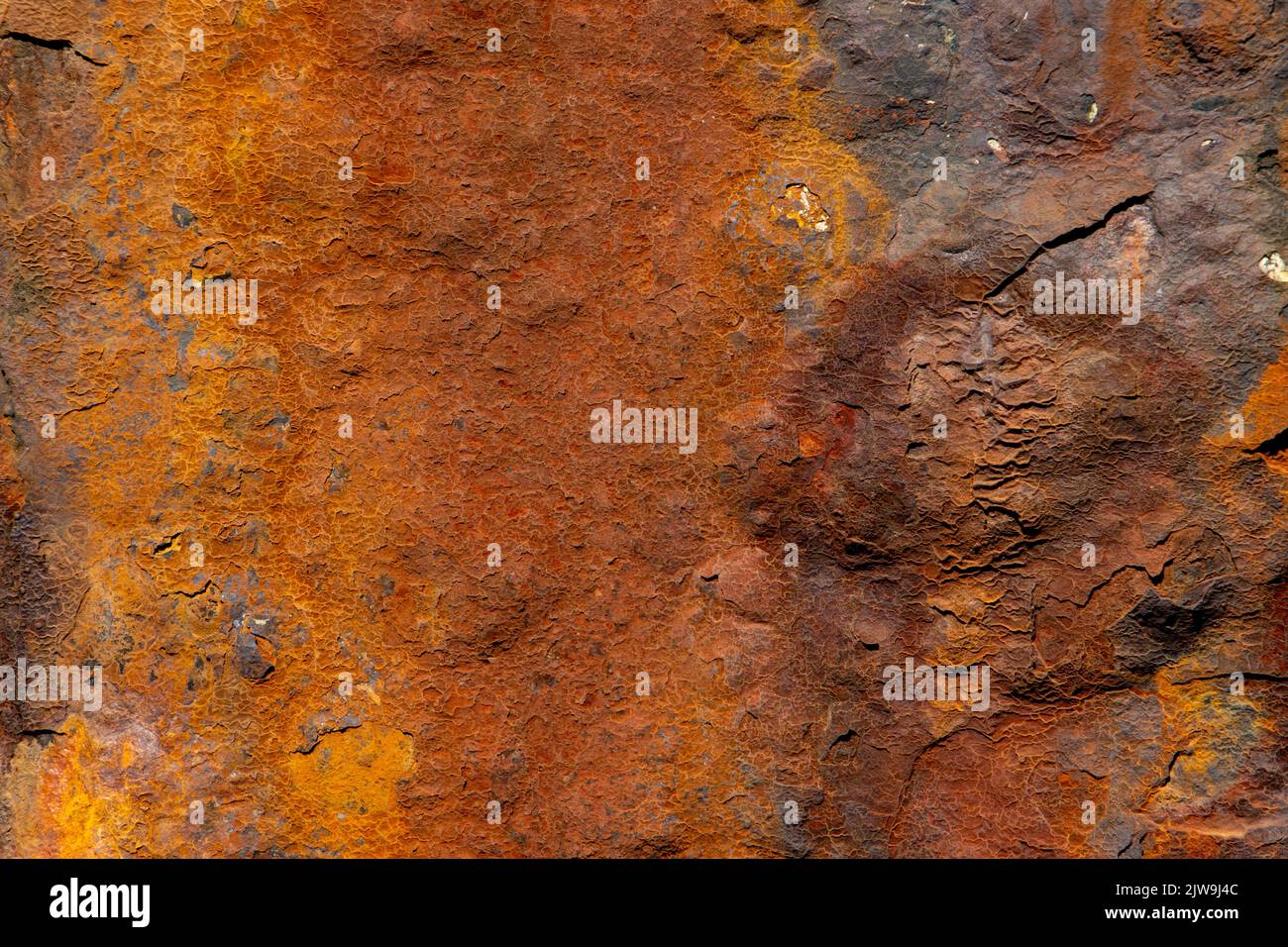 Metallic orange rust texture grunge abstract background Stock Photo