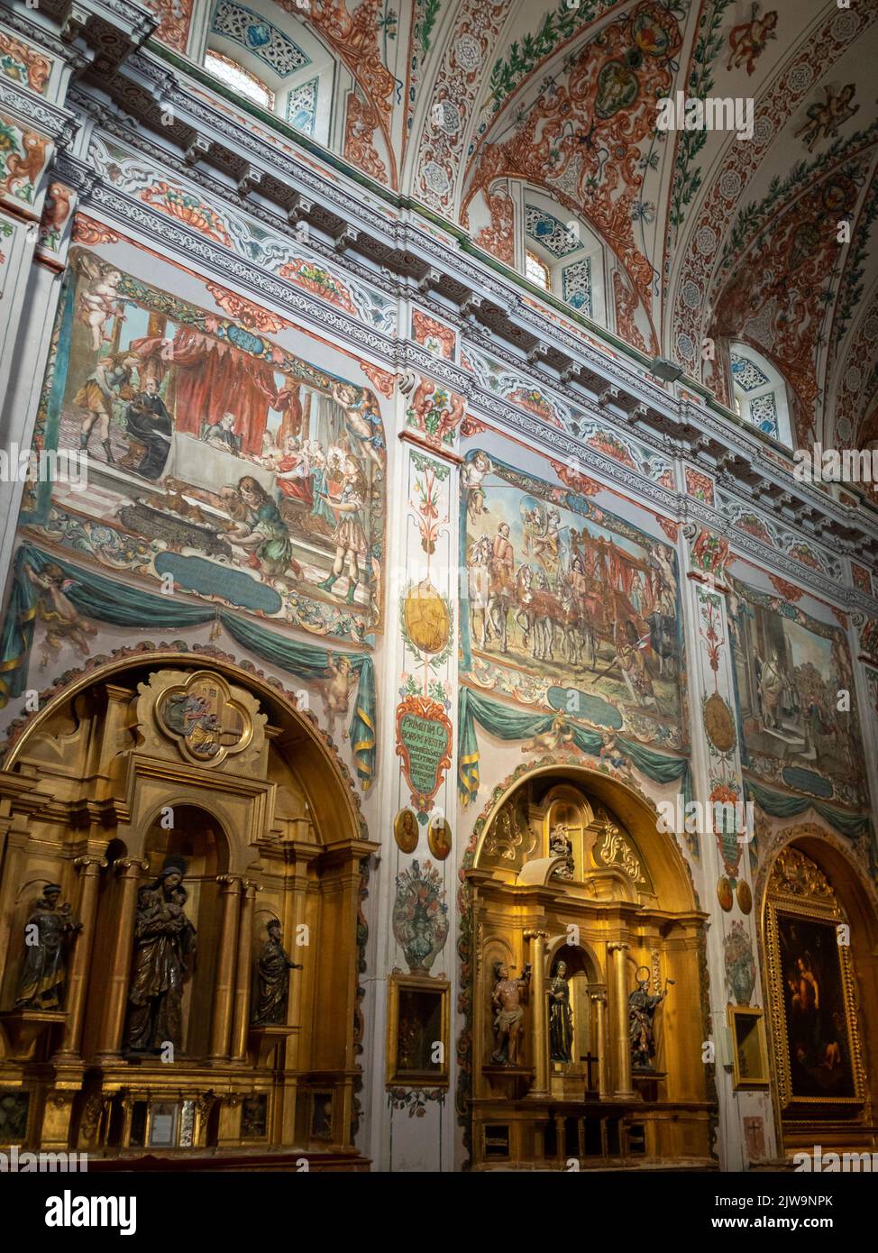 Hospital De Los Venerables Mural Frescoes By Valdes Leal Stock Photo hospital-de-los-venerables-mural-frescoes-by-valdes-leal-stock-photo