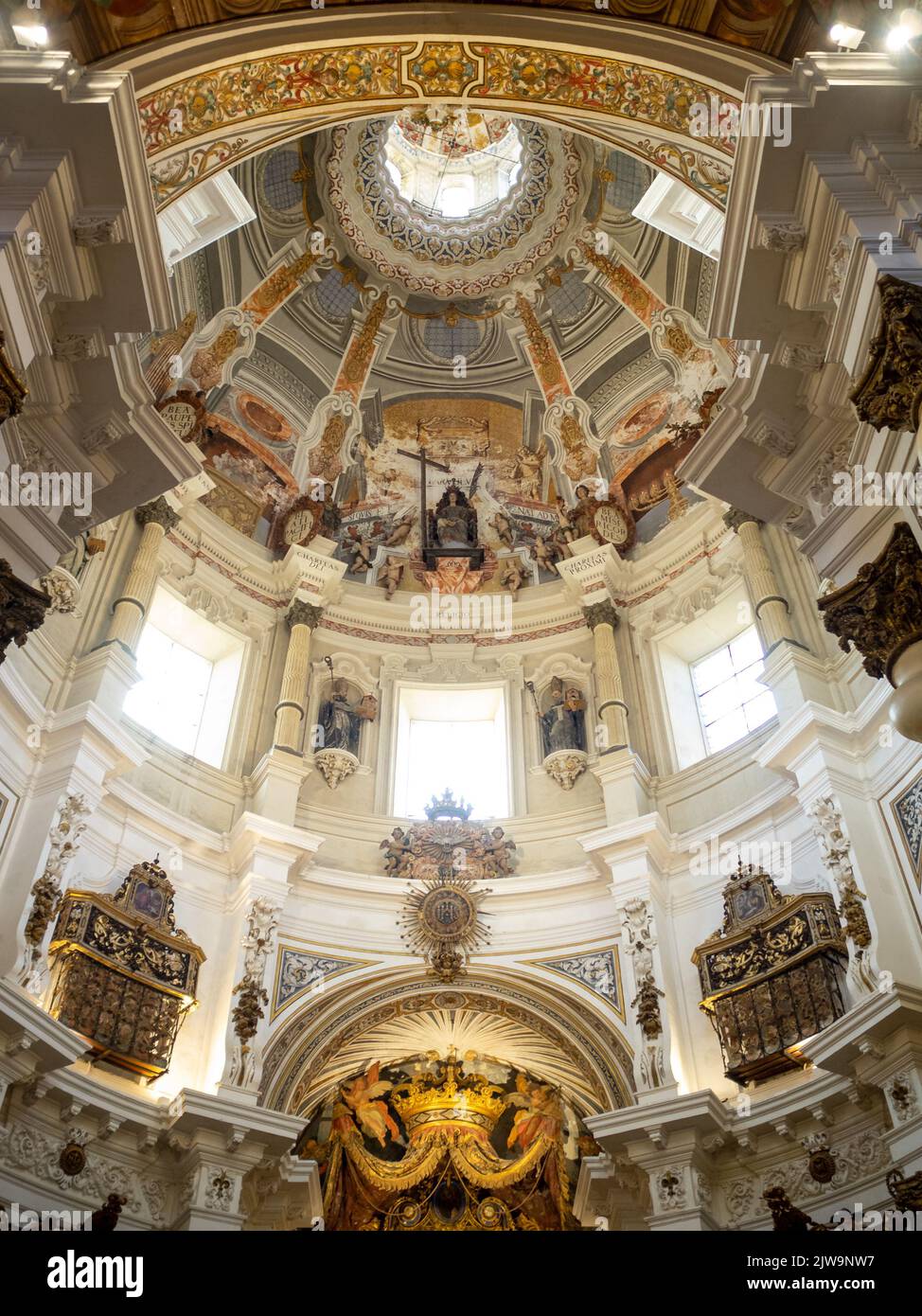 Church of Saint Louis of France cupola interior with Relegio