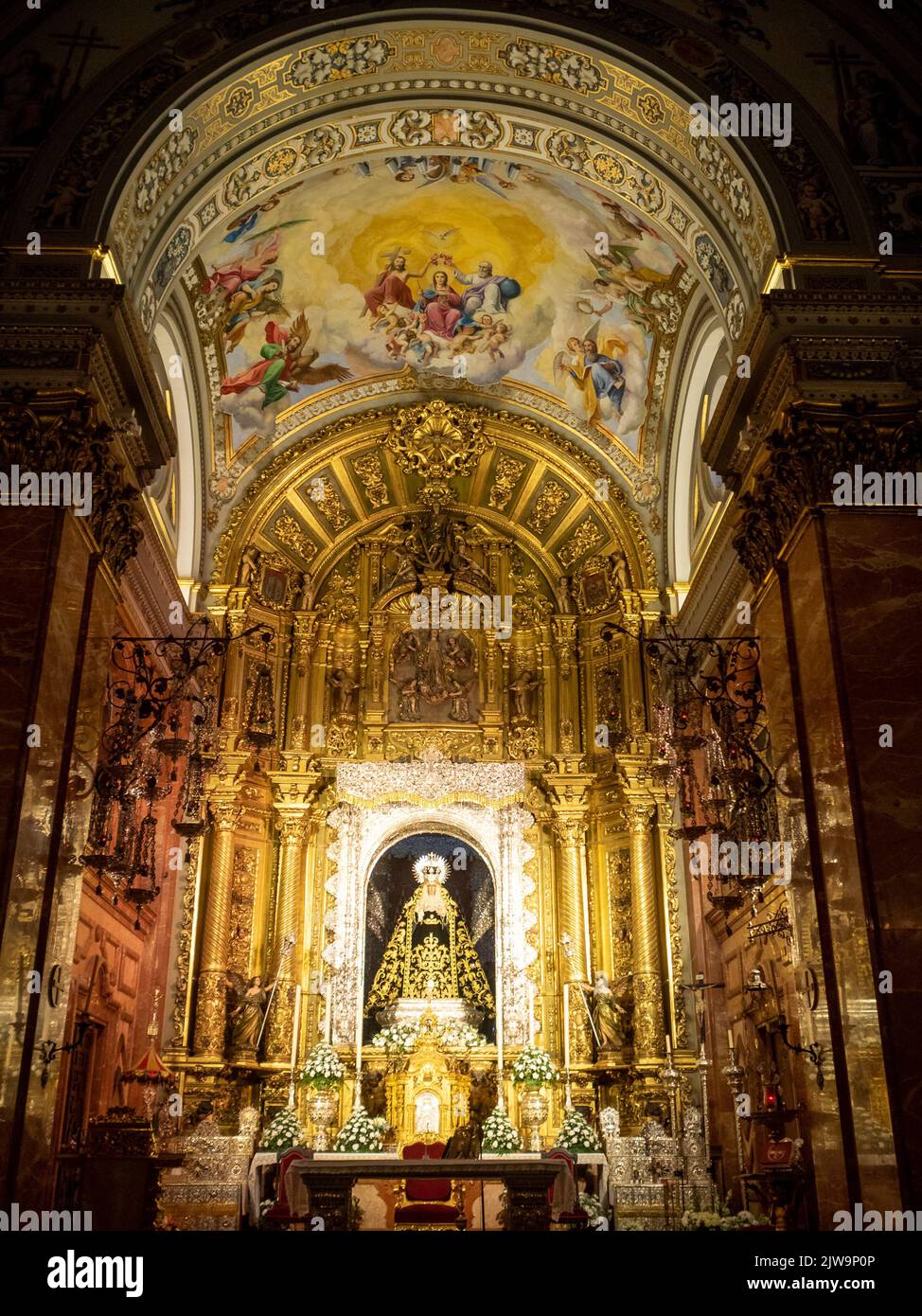Basílica de la Macarena high altar Stock Photo
