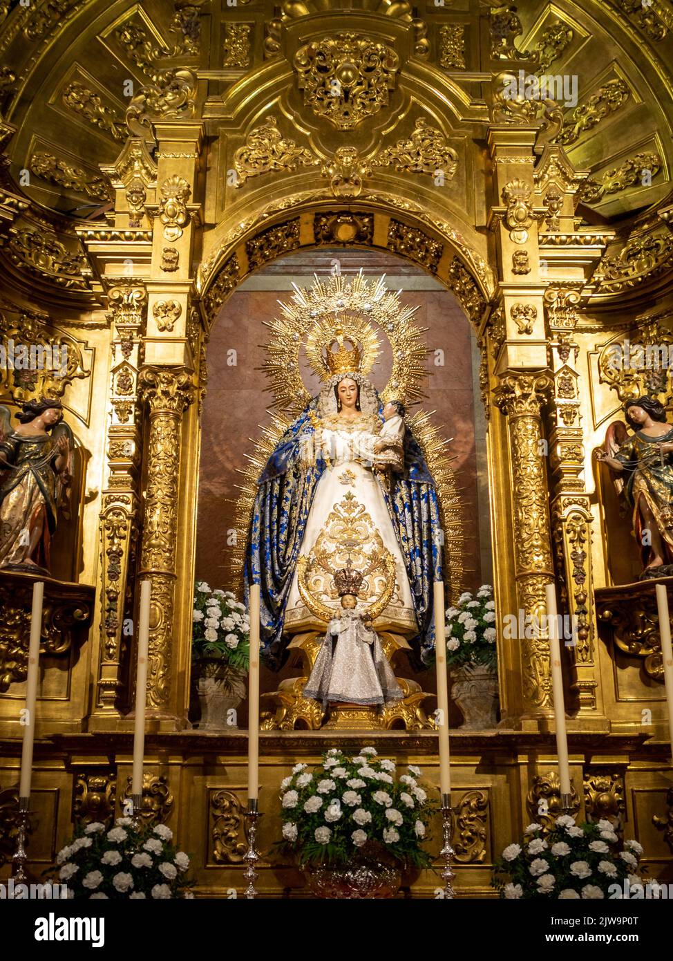 Our Lady of Rosary chapel at Basilica de la Macarena, Seville Stock Photo