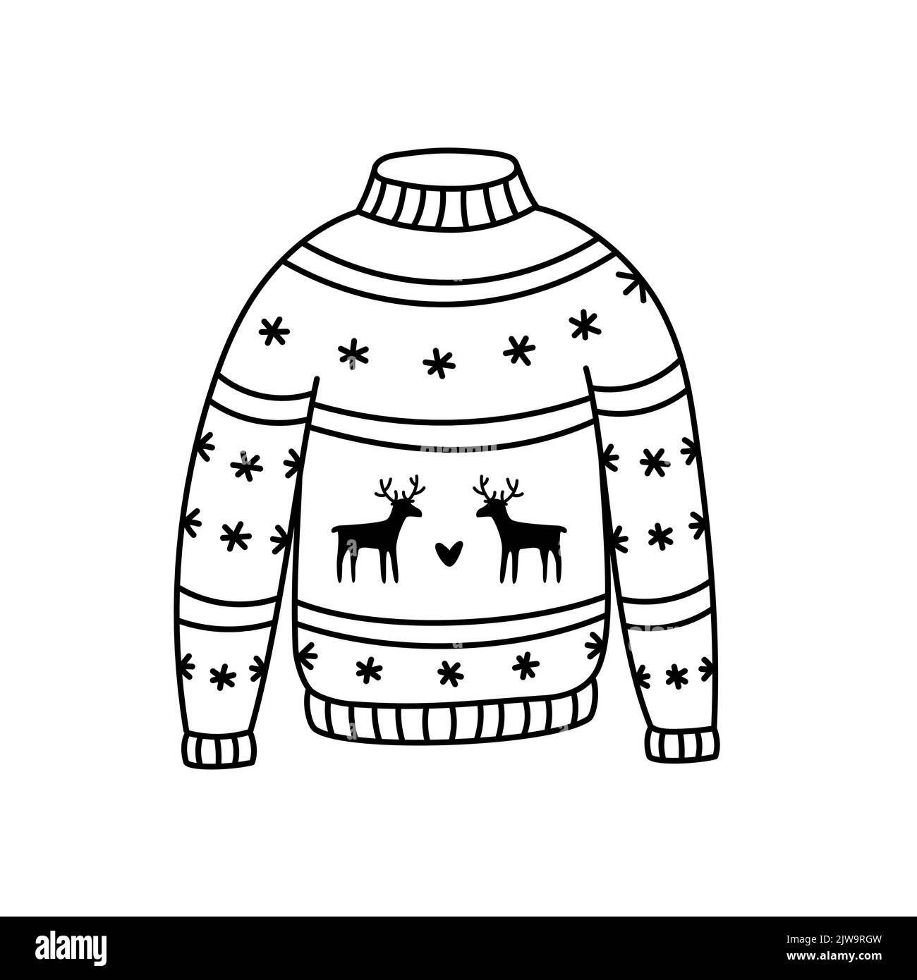 Ugly Sweater ClipArt CHRISTMAS CLIPART Holiday Clipart Doodle Clipart 
