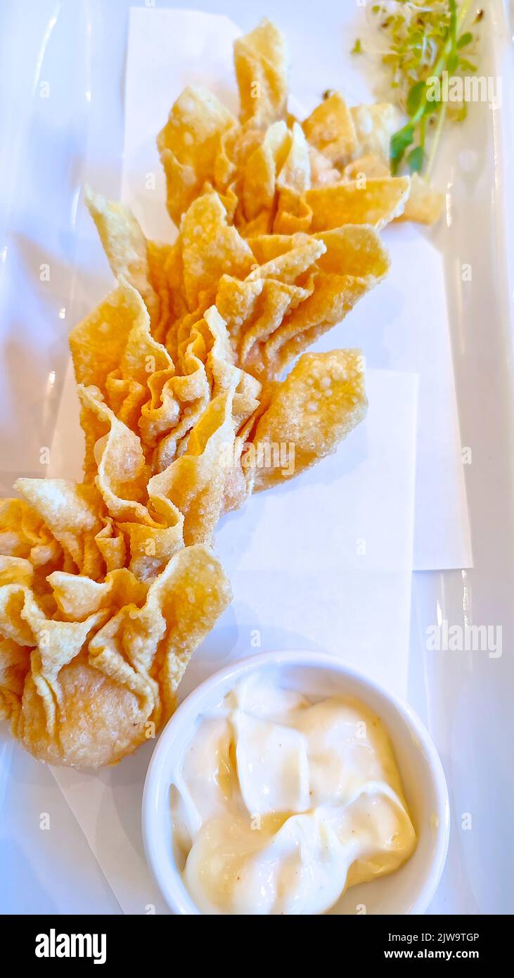 Chinese style deep fried wonton Stock Photo Alamy