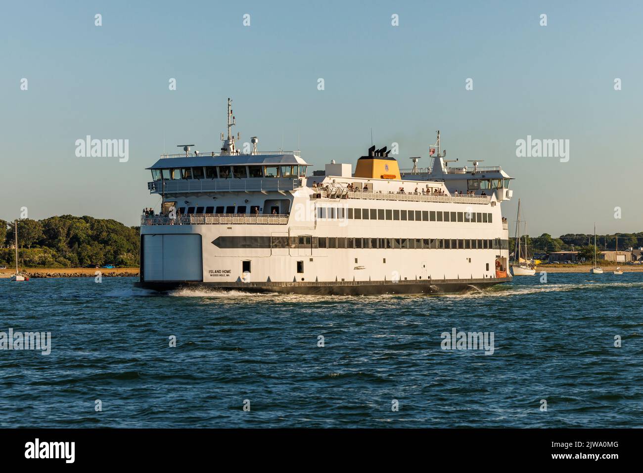 Steamship Authority ferry 'MV Island Home' leaves Vineyard Haven harbor