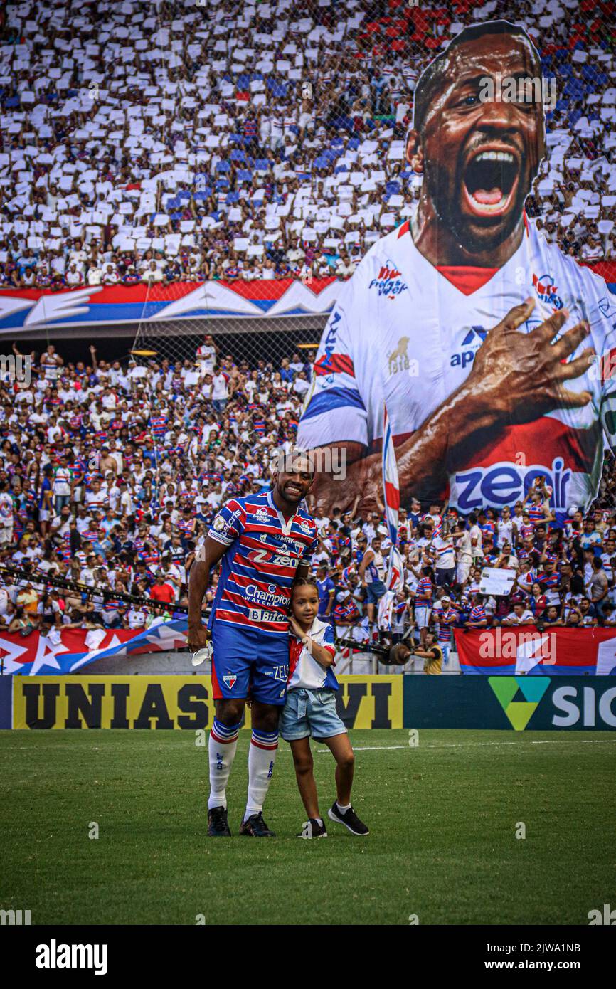 CE - Fortaleza - 09/04/2022 - BRAZILIAN A 2022, FORTALEZA X BOTAFOGO -  Marccal player from Fortaleza celebrates his goal during a match against  Botafogo at the Arena Castelao stadium for the