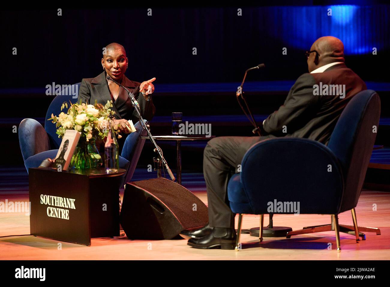 London, UK. 4th Sep, 2022. Edward Enninful in discussion with Michaela Coel about his memoir A Visible Man held at the Southbank Centre's Royal Festival Hall. Credit: Alan D West/Alamy Live News Stock Photo