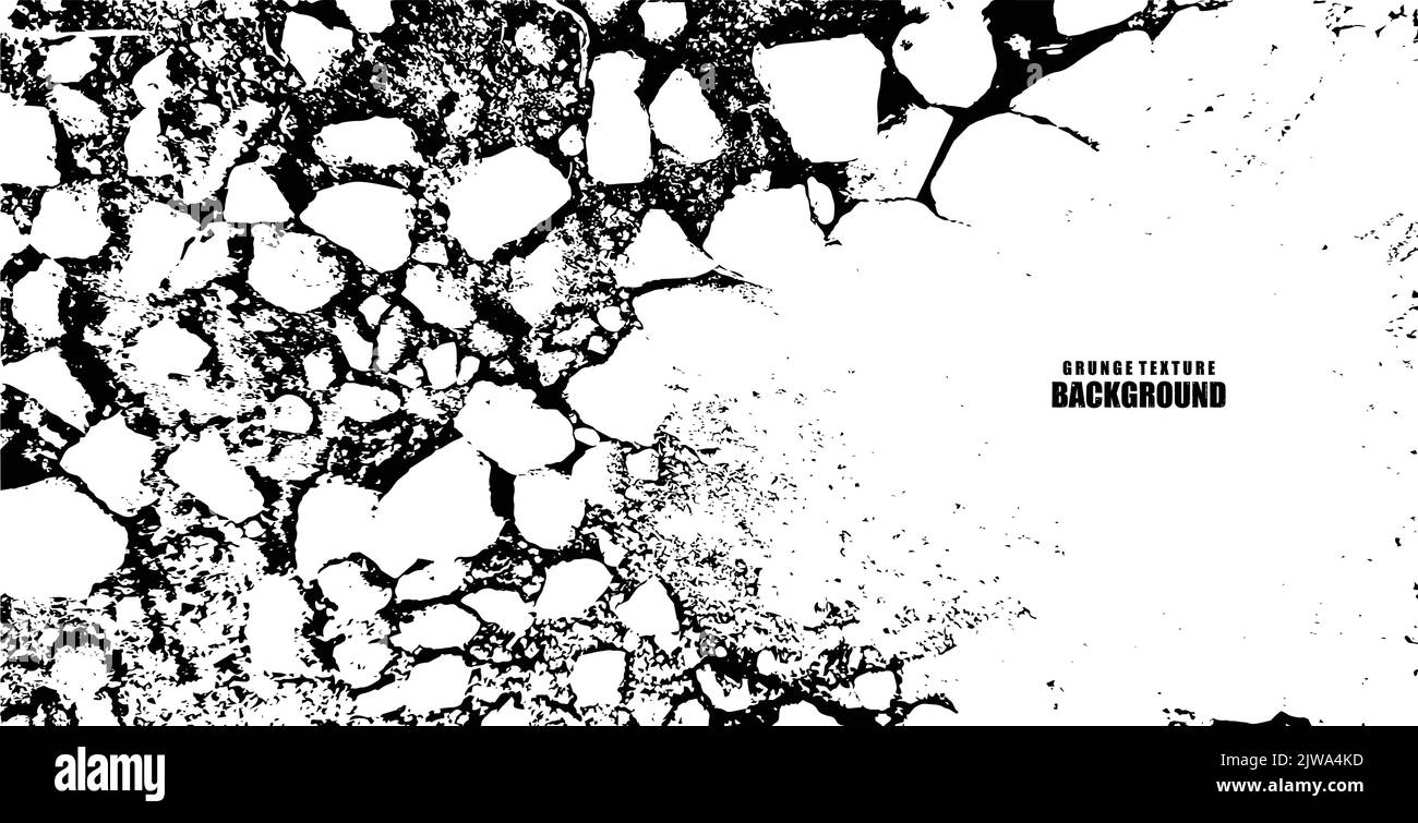 Gravel grunge texture monochrome background vector Stock Vector Image ...