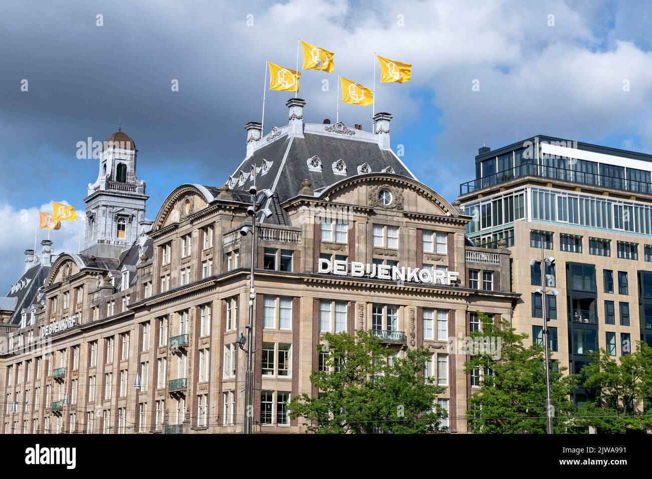 A general view of De Bijenkorf department store in Amsterdam, Holland. Stock Photo