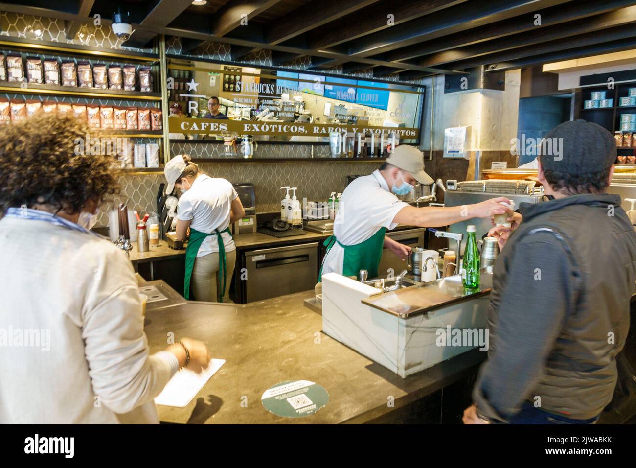 Bogota Colombia,El Chico Carrera 13 Starbucks Coffee Parque 93,restaurant restaurants dine dining eating out casual cafe cafes bistro bistros food,Col Stock Photo