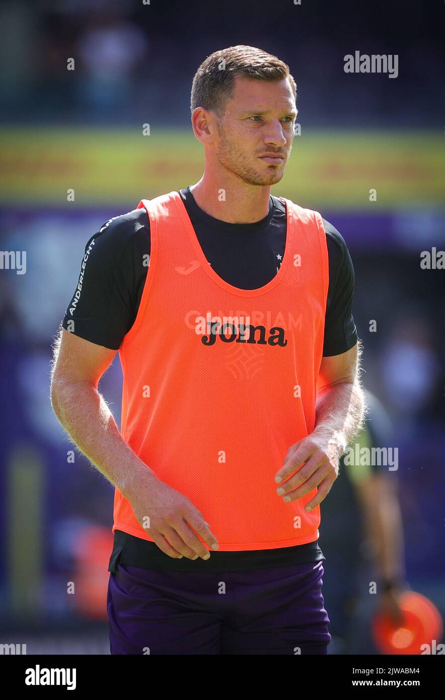 Anderlecht's Jan Vertonghen pictured before a soccer match between RSCA Anderlecht and OH Leuven, Sunday 04 September 2022 in Anderlecht, on day 7 of the 2022-2023 'Jupiler Pro League' first division of the Belgian championship. BELGA PHOTO VIRGINIE LEFOUR Stock Photo