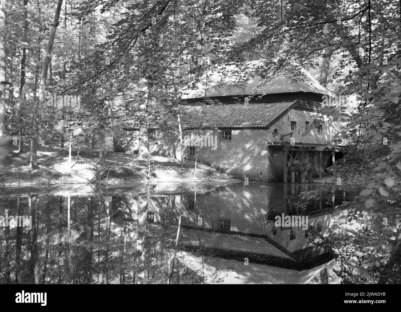View of the Veluwe paper mill in the Open Air Museum in Arnhem Stock