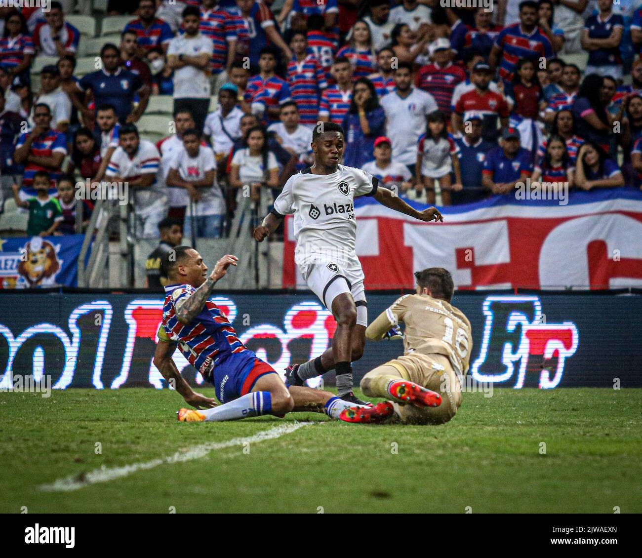 CE - Fortaleza - 09/04/2022 - BRAZILIAN A 2022, FORTALEZA X BOTAFOGO -  Marccal player from Fortaleza celebrates his goal during a match against  Botafogo at the Arena Castelao stadium for the