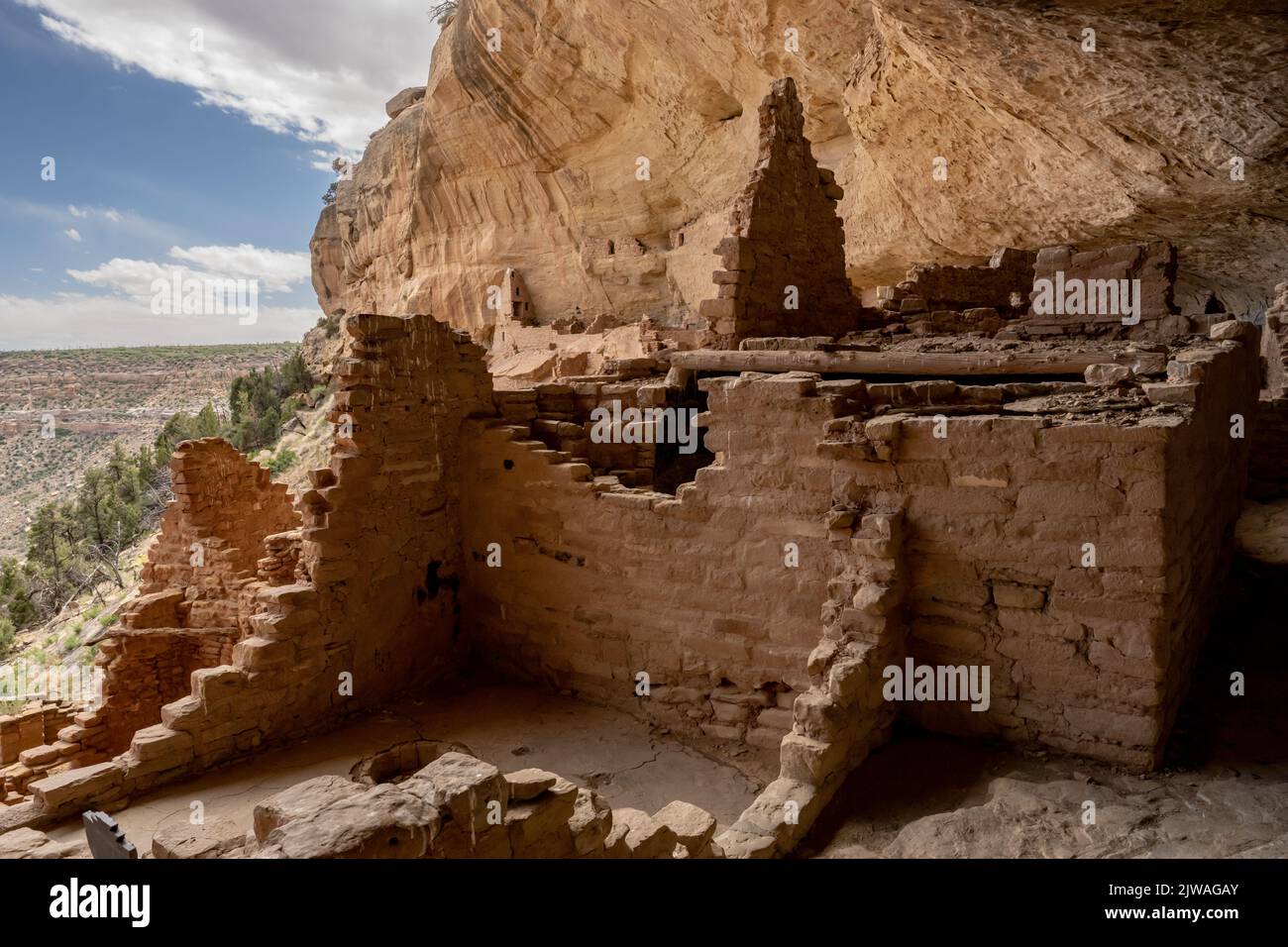 Rooms in the Long House Cliff Dwelling of Mesa Verde National Park ...