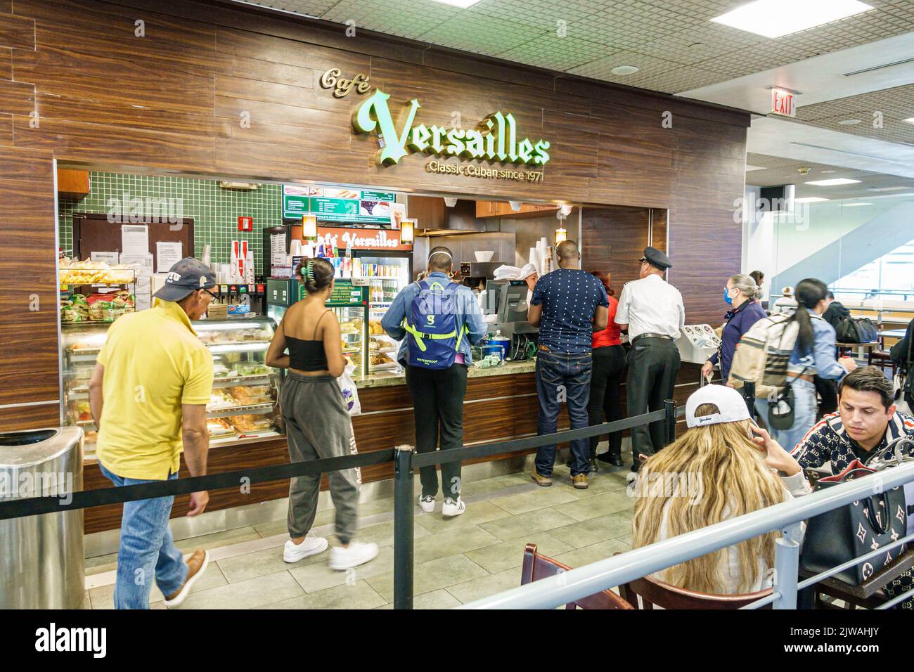 Concourse cafe versailles fast food counter iconic cuban hires stock
