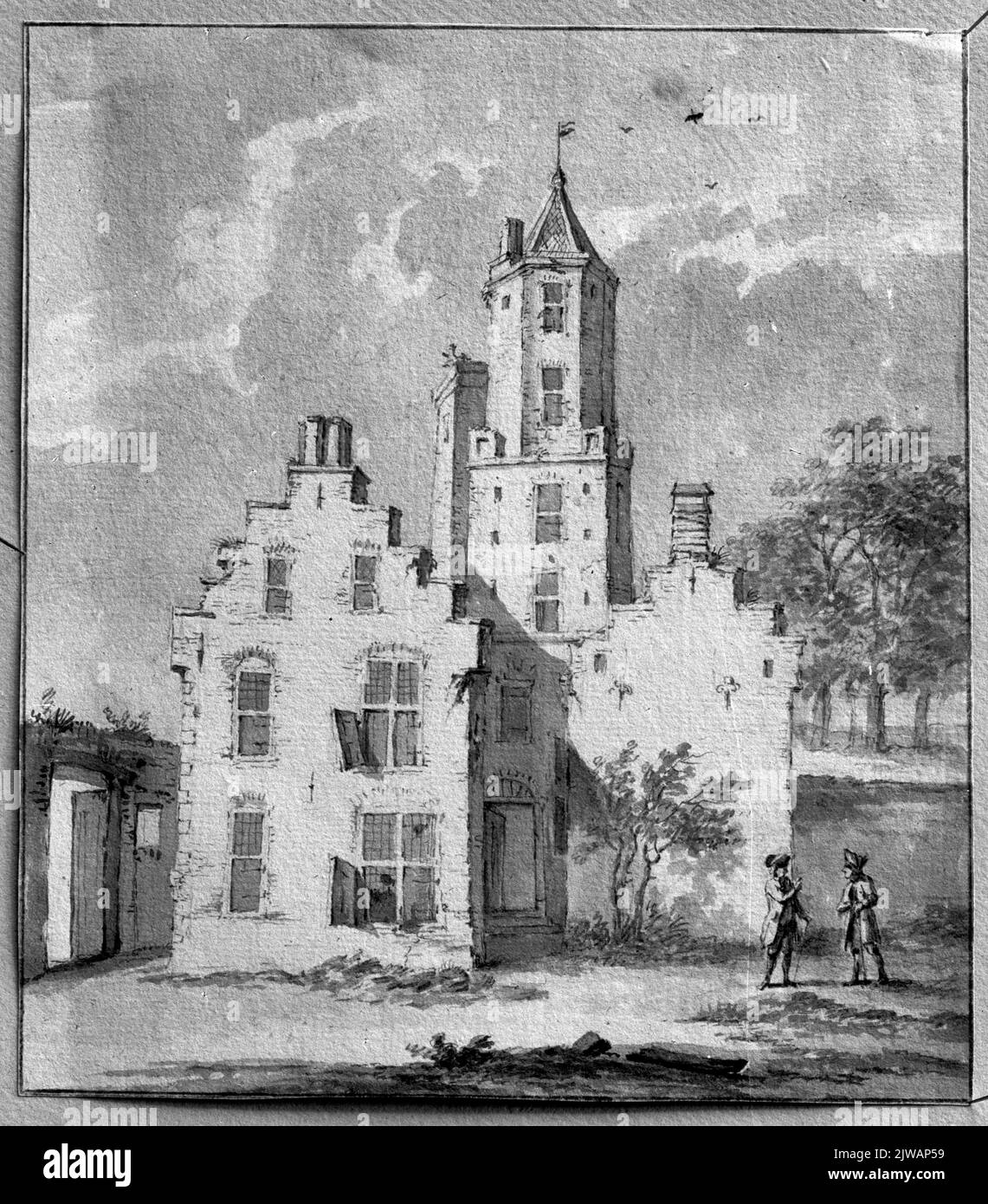 View of the rear facades of the Lepelenburg house in Utrecht from the