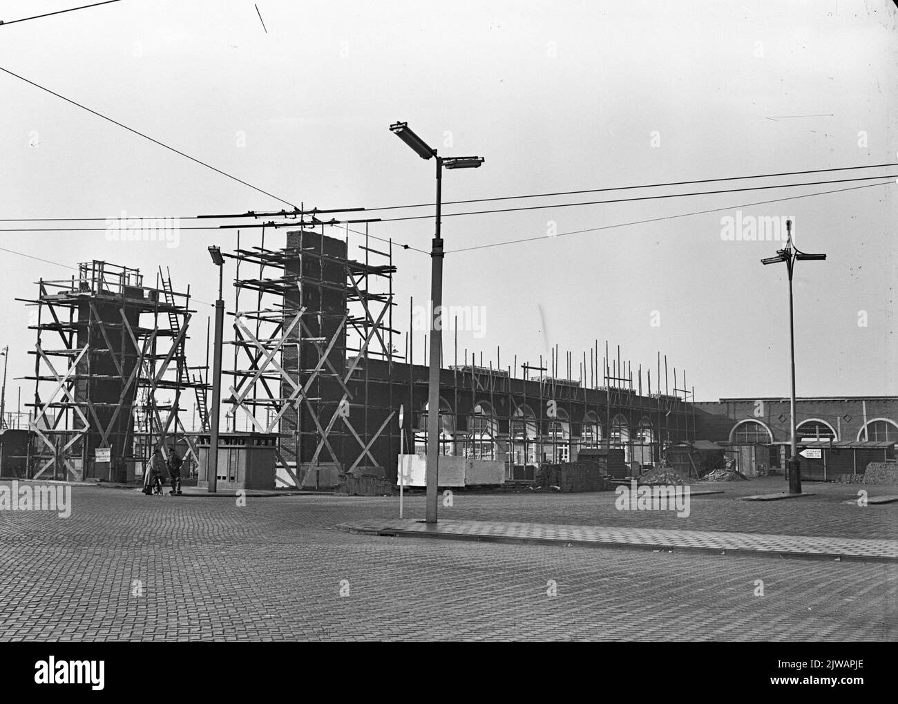 View of the new N.S. station Nijmegen in Nijmegen under construction. Stock Photo