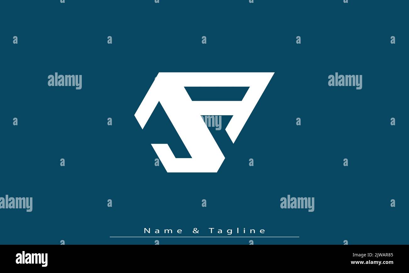 Alphabet letters Initials Monogram logo JA , AJ Stock Vector