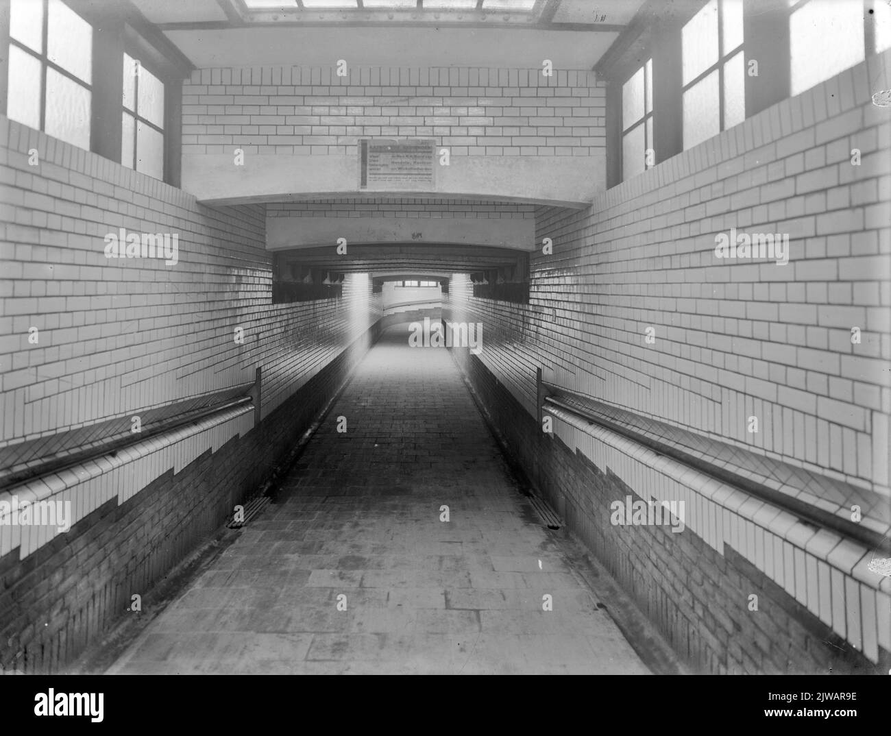 Interior of the pedestrian tunnel under the UtrechtArnhem/ 'sHertogenbosch railway line Stock