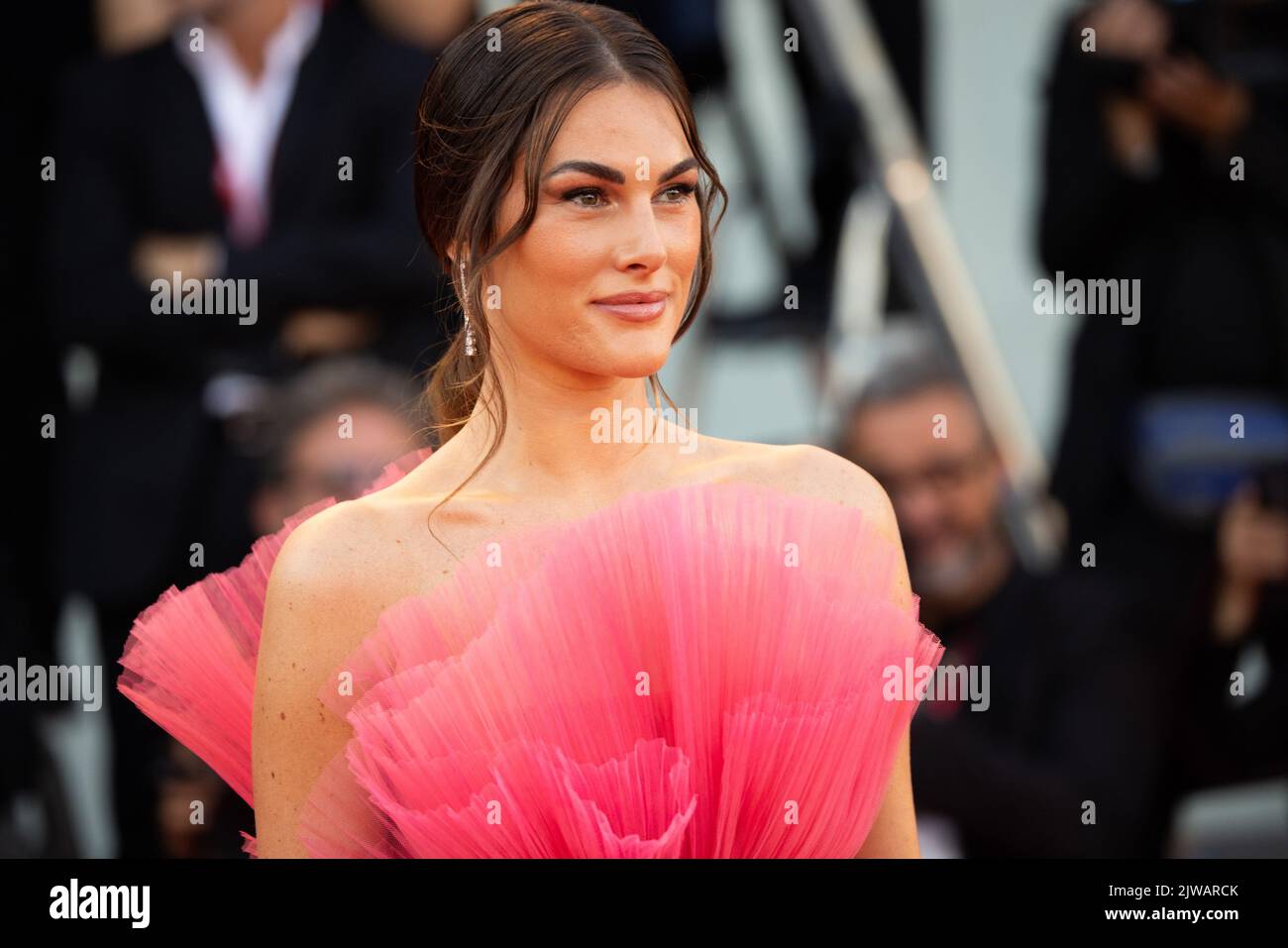 Francesca Sofia Novello attends the "L'Immensita" red carpet at the