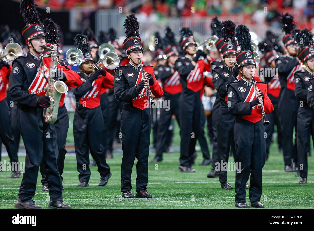 Atlanta, Georgia. 3rd Sep, 2022. The Georgia Red Coat Marching band at ...