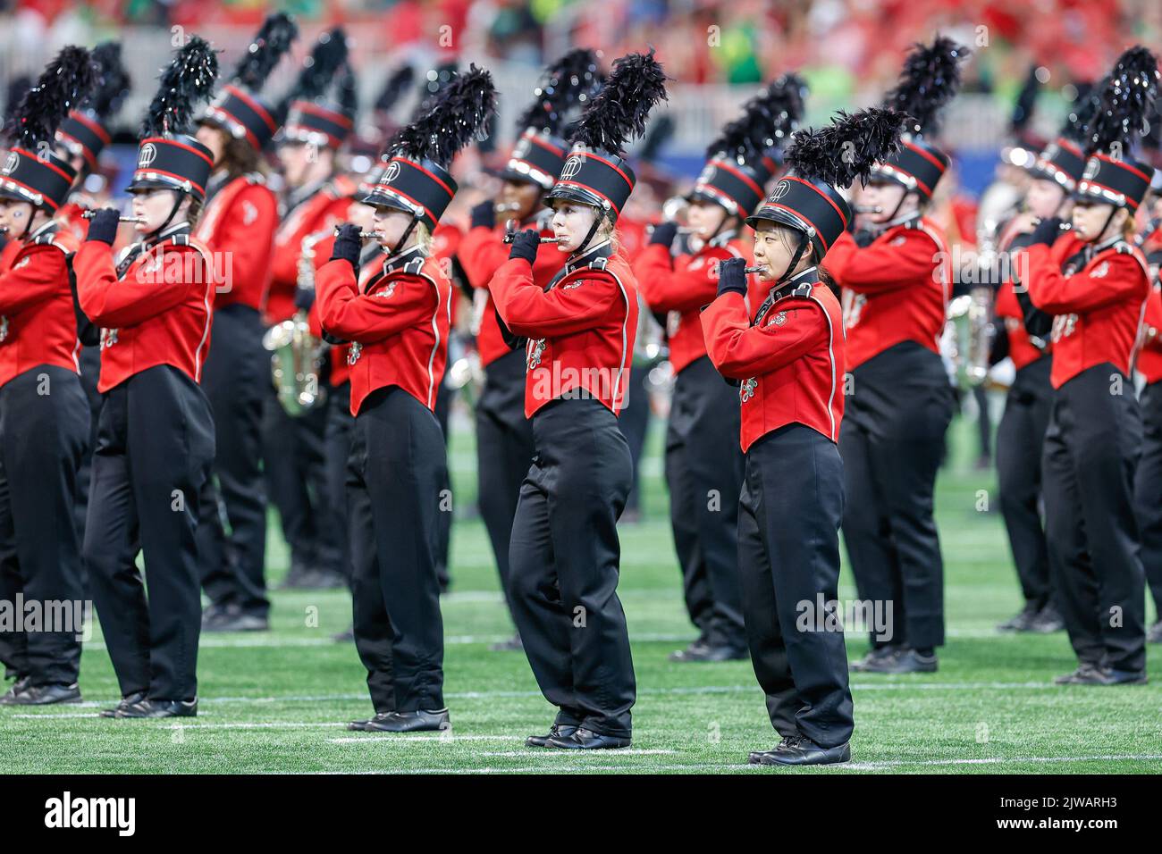 Atlanta, Georgia. 3rd Sep, 2022. The Georgia Red Coat Marching band at ...