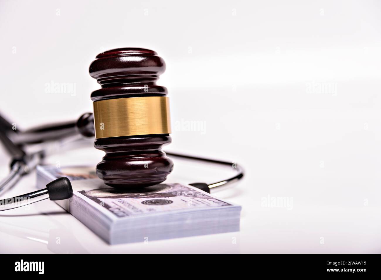 Concept of legal claim for medical damages. Stock Photo