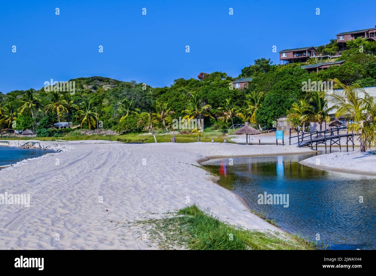 Ocean Maputo Beautiful ,pristine and Turquoise Maputo beach at Bilene with a lagoon ...