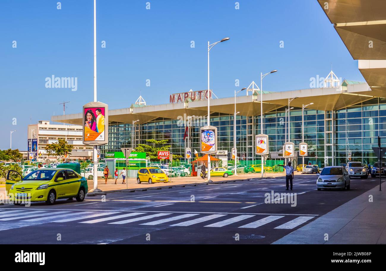 Maputo International Airport in Mozambique under blue sky Stock Photo